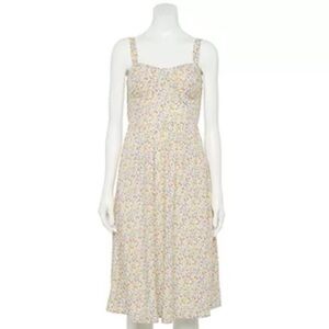 Lily Rose Yellow Floral Midi Dress